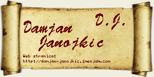 Damjan Janojkić vizit kartica